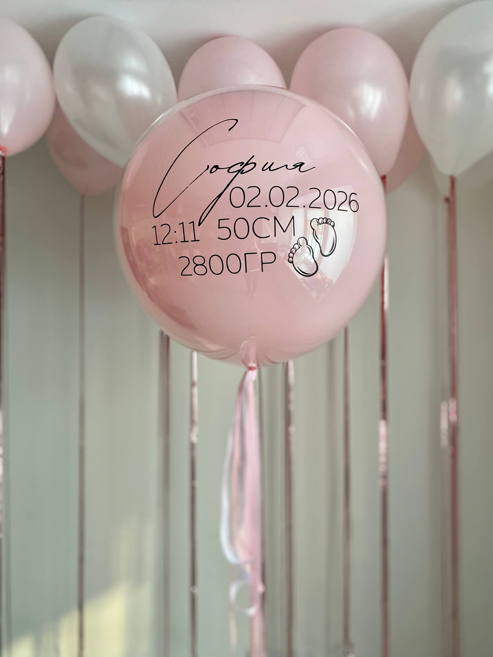 Воздушные гелиевые шары на выписку из роддома №4679