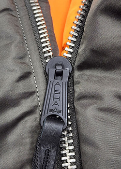 Куртка Аляска Alpha Slim Fit N-3B (т.серая/оранж - r.grey/orange)