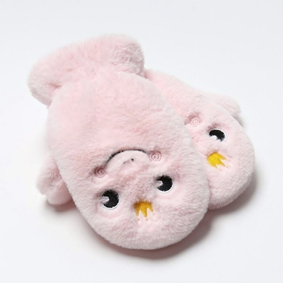 Варежки подр.ковые на иск.меху Корона 19 см розовый 9614111, 1 шт.