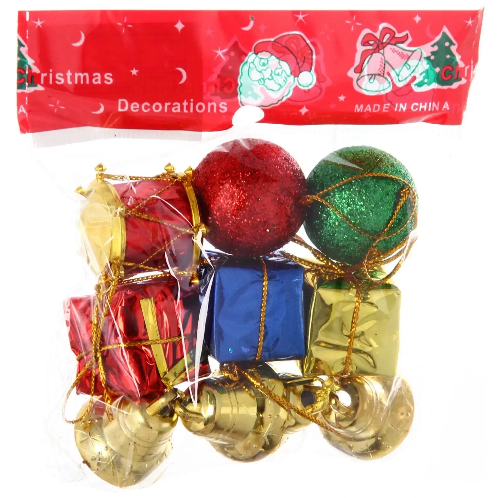 Набор украшений «Праздничный наборчик» 10*9 см (набор 8 шт), микс