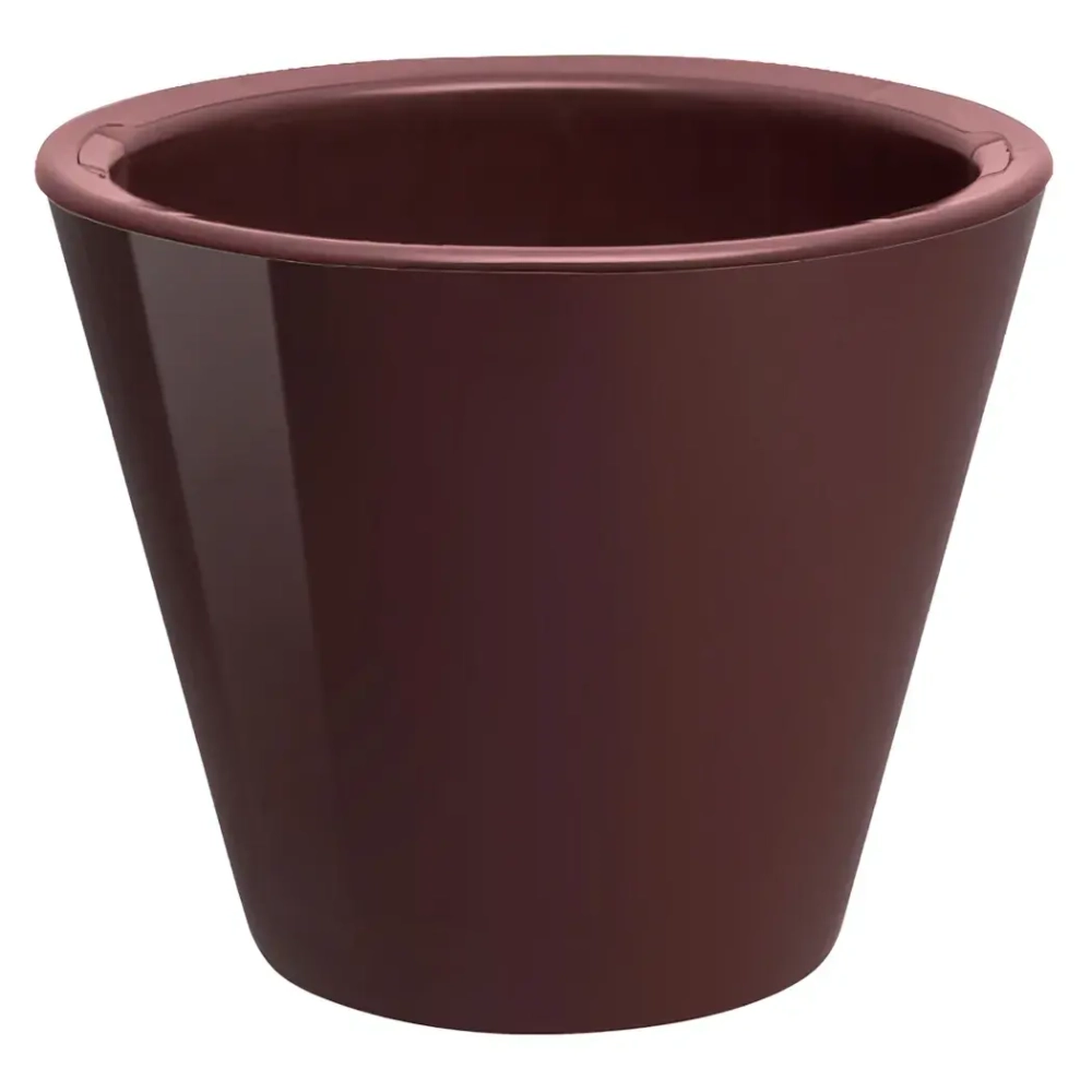 Кашпо для цветов пластиковое 5л d-23 см «Классика» Бордо