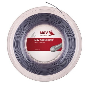 Теннисная струна MSV Focus HEX, 1.23, 200м (серебряный)