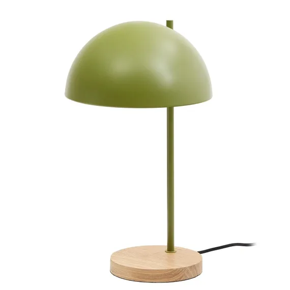 Настольная лампа Catlar из ясеня и металла, окрашенная в зеленый цвет