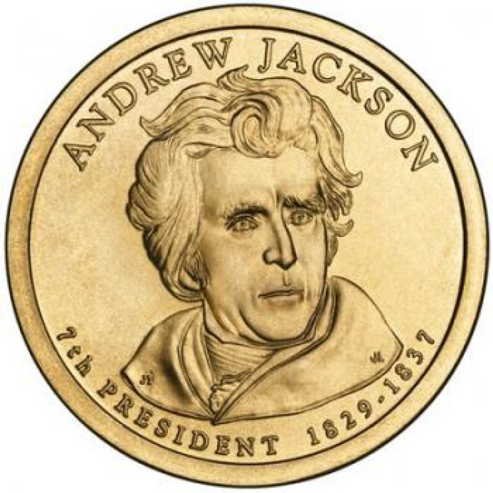 1 доллар 7-й президент США Эндрю Джексон 2008 год