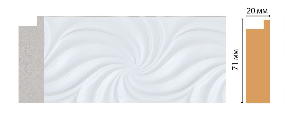 Багет Decomaster FM25-2 71*20*2850мм