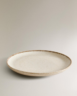 Zara Home тарелка пирожковая из фарфора, цвет бежевый, 15 см