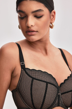 Черный бюстгальтер Chita с чашкой +size на поролоне (Размер: 80J) (Цвет: черный)