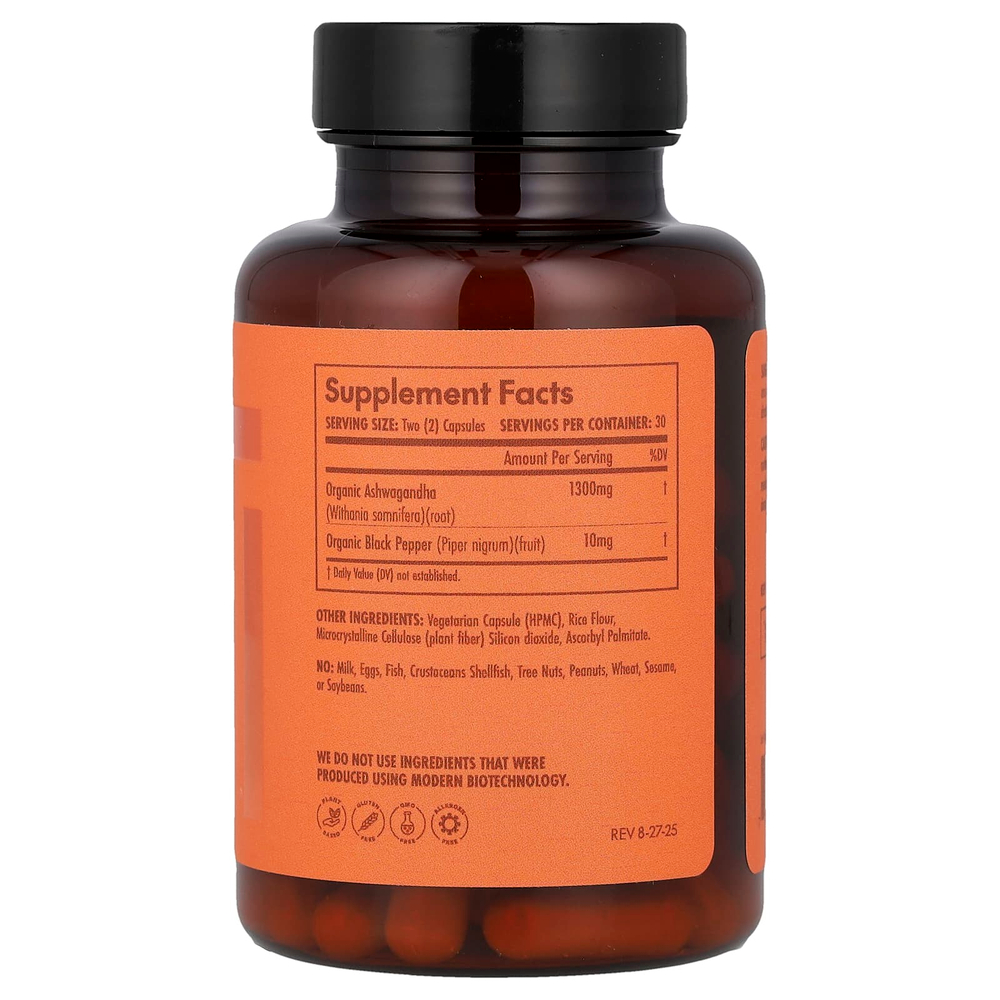 Olympian Labs, ашваганда и черный перец, 60 капсул