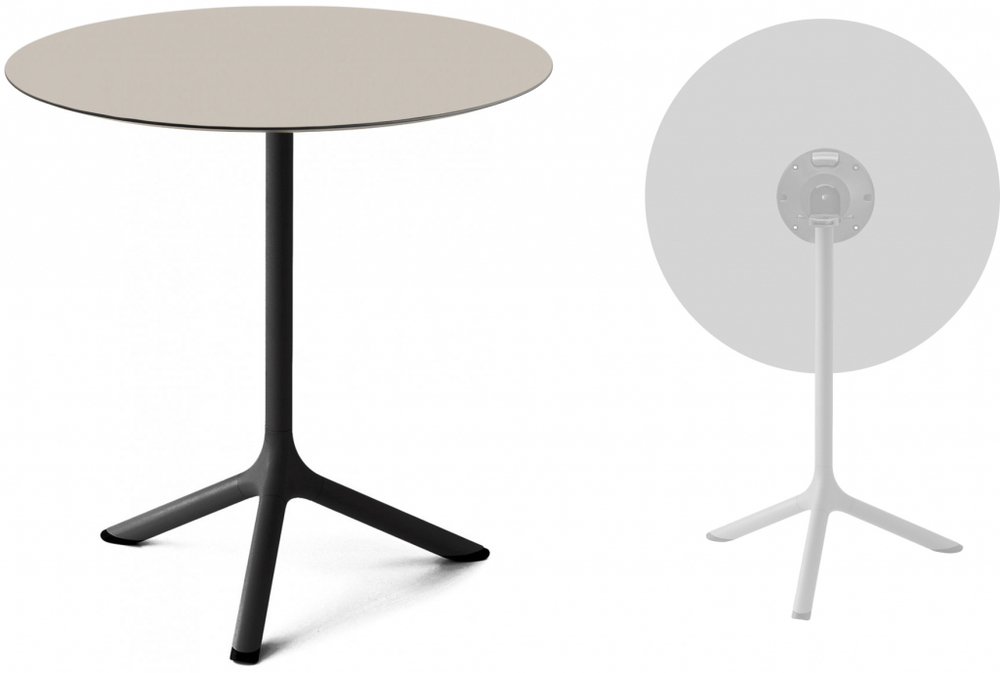 Стол ламинированный обеденный складной Scab Design Tripe Folding, черный, тортора