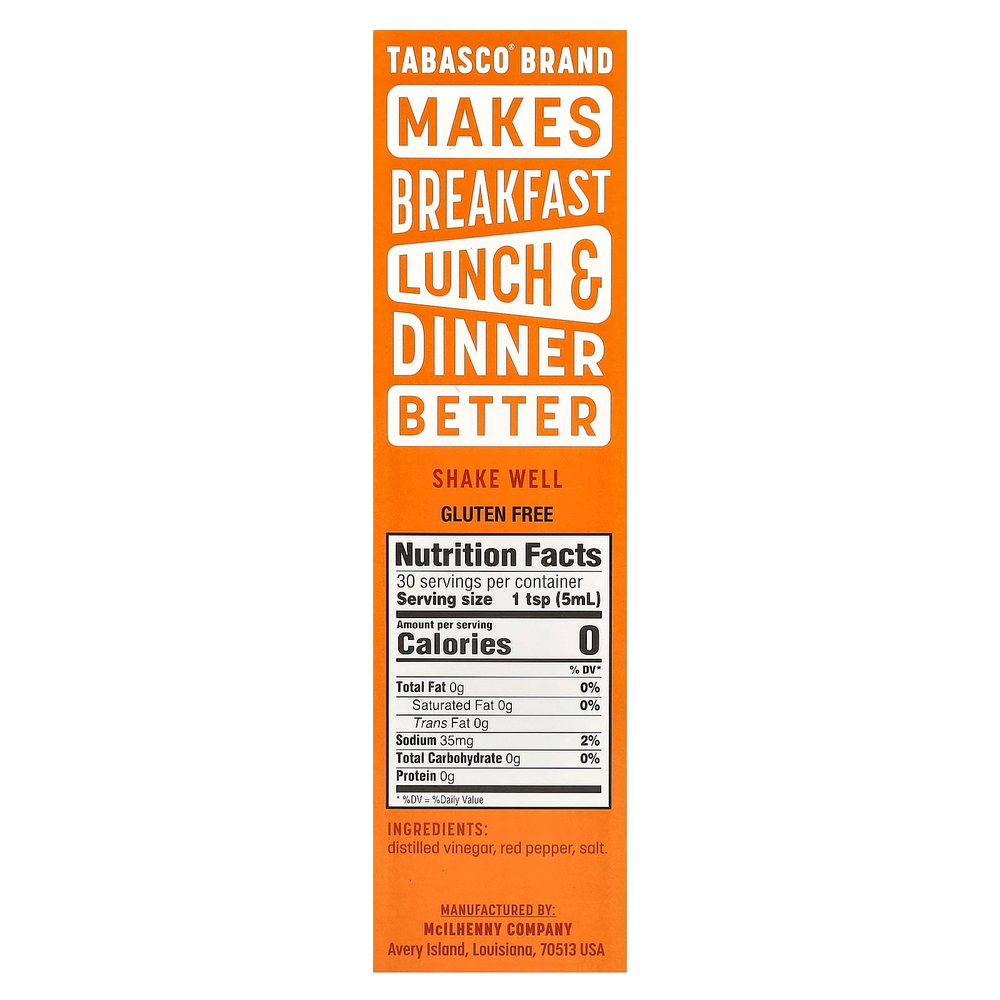 Tabasco, Перечный соус, классический, 148 мл (5 жидк. Унций)