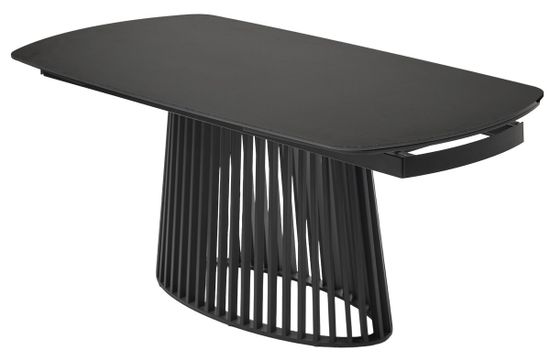 Стол DESIO 180 PURE BLACK SOLID CERAMIC Черный мрамор матовый, керамика/черный каркас