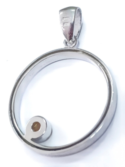 Ювелирная подвеска из серебра,вставка цитрин