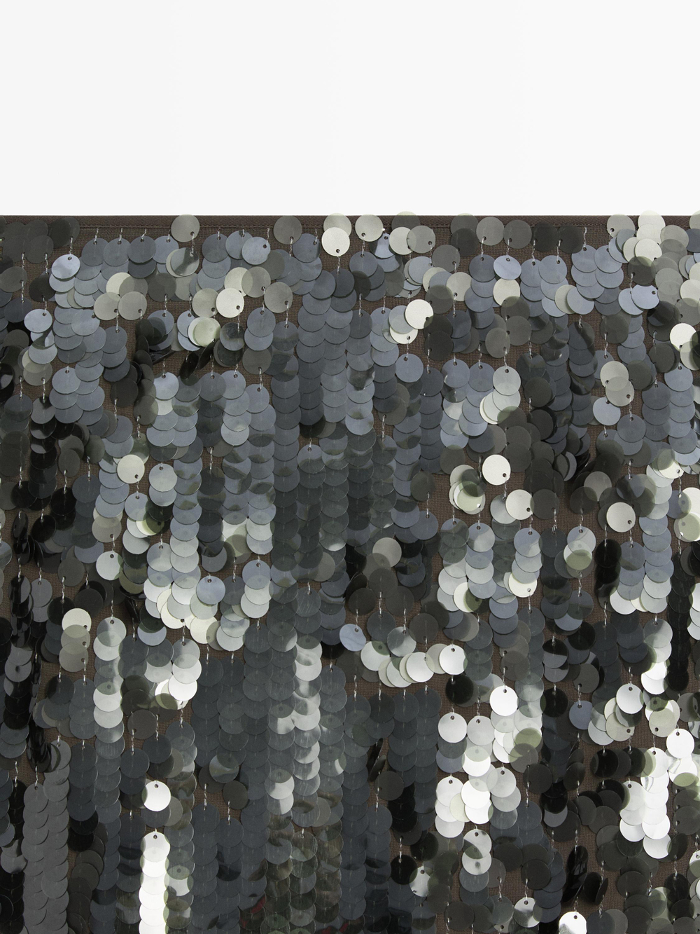 Massimo Dutti Юбка миди с пайетками, зеленый