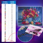 Картина стразами (алмазная мозаика) 40х50 см, ОСТРОВ СОКРОВИЩ "Цветы", без подрамника, 662415