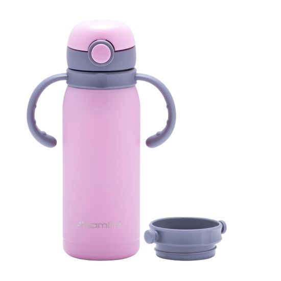 Термос для детей 450 мл. Kamille KM-2019B из нержавеющей стали с ремешком или двумя ручками