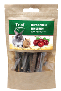 Triol Standard Лакомство веточки вишни для грызунов, 40 г