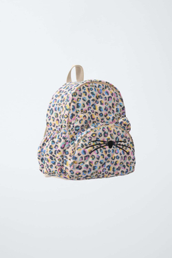 ZARA РЮКЗАК С ЖИВОТНЫМ ПРИНТОМ, РОЗОВЫЙ