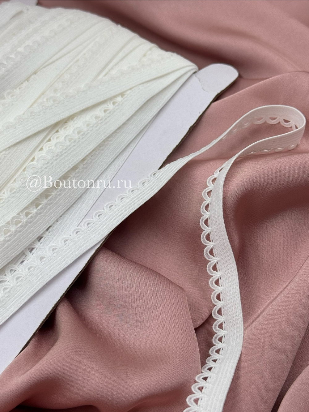 Резинка бельевая ажурная белая 12 мм