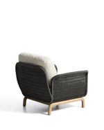 Уличное кресло Alipa из акации и веревки темно-серого цвета