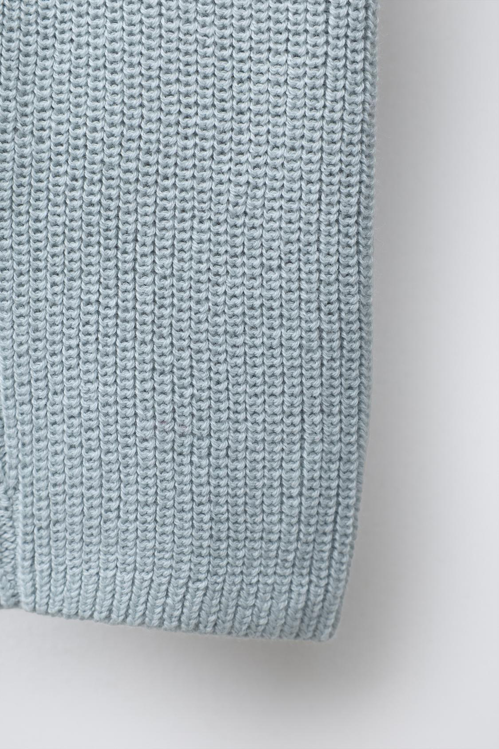 ZARA ТРИКОТАЖНЫЕ ТРИКОТАЖНЫЕ БРЮКИ С ЖЕМЧУЖНЫМ ЭФФЕКТОМ, НЕБЕСНО-ГОЛУБОЙ