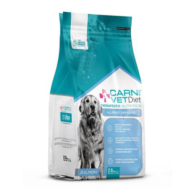 Carni Vet Allergy Defense - диета для собак при аллергии с лососем, здоровая кожа и шерсть