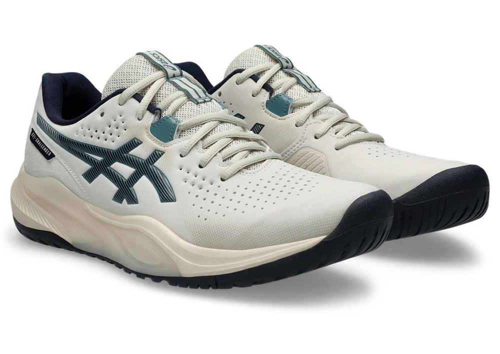 Мужские кроссовки теннисные Asics Gel-Challenger 15 - oatmeal/midnight