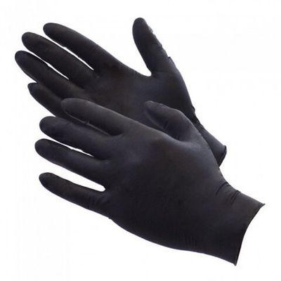 Перчатки одноразовые нитриловые, повышенной прочности, чёрные, 100 шт