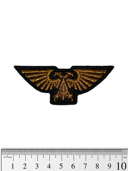Шеврон Warhammer 40k. Имперский орёл (Imperial Aquila) вышивка. Золото