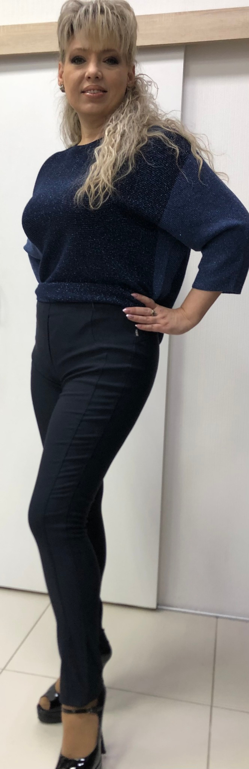 Узкие стрейчивые брючки с на флисе большие размеры