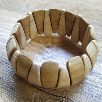 Браслет Заборчик, дерево, цвет коричневый, светло-кор., ширина 27 мм