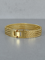 Широкий браслет из нержавеющей стали