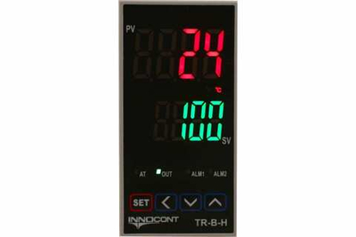 INNOCONT Температурный контроллер, 2 дисплея, 4 разряда, 48x96x62 мм, 2 аварийных выхода, 110-220VAC, выход: реле + твердотельное реле TR-B-H