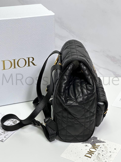 Рюкзак Dior Caro женский кожаный в черном цвете