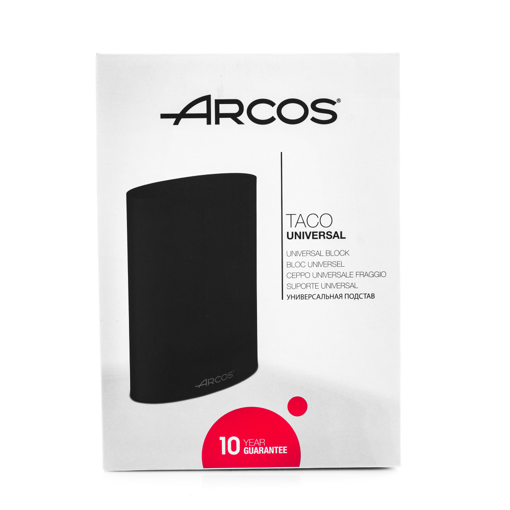 Подставка для ножей универсальная Arcos Kitchen gadgets черная