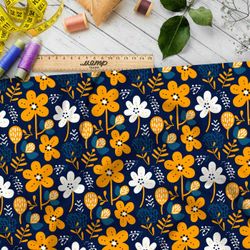 Ткань премиум шифон фантазийный сад