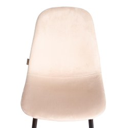 Стул BREEZE (mod. JSC-58) Велюр/металл , 44 х 53 х 86 см, creamy (кремовый) HLR 5 / черный (Комплект из 4 шт.)