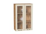 Шкаф верхний с 2-мя остекленными дверцами Ницца