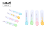 Нож канцелярский 93*19мм, ширина лезвия 10мм. ассорти 4 цвета, пастель (Mazari)