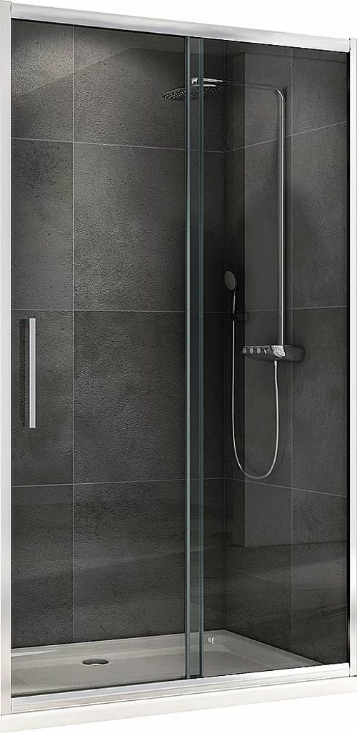 Душевая дверь ABBER Schwarzer Diamant 150 AG30150H стекло прозрачное/профиль хром