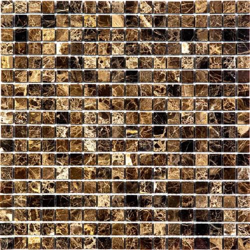 Ferato мозаика Bonaparte из натурального камня коричневый темный квадрат