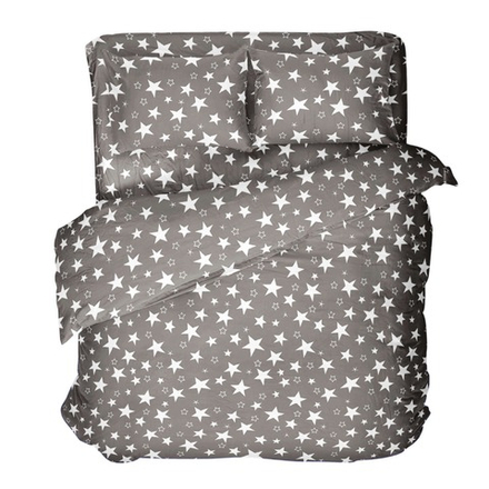 Комплект постельного белья евро-стандарт STARS, 100% хлопок