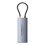 USB-C Хаб Baseus Metal Gleam II 6-in-1 (HDMI4K@60Hz + USB-C3.2(10Gbps) + 2xUSB-A3.2(10Gbps) + RJ45 + USB-C-PD)