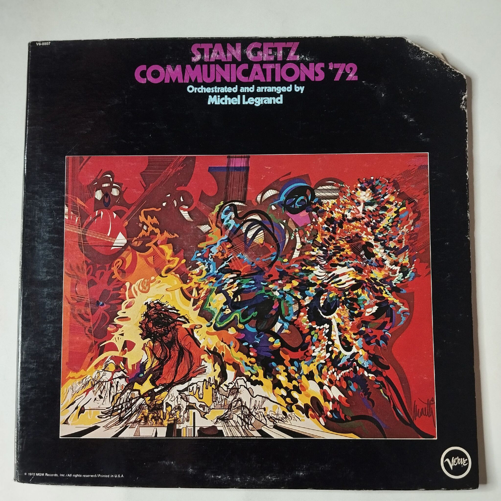 Винтажная виниловая пластинка LP Stan Getz Communications 72 (USA 1972)