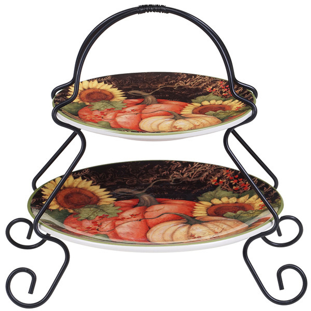 Блюдо двухъярусное Certified Int. Тыквы