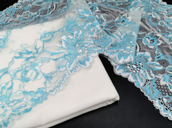 Набор 1. Минимальный: для пошива бра без каркасов и трусиков. Молоко и светлая бирюза (Арт: EK-2103), шт