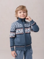 Кофта вязаная на молнии " Птичка"