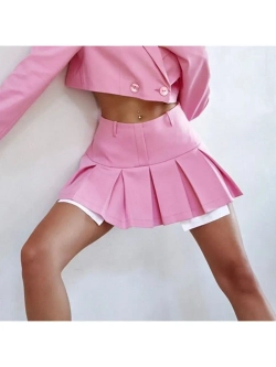 Юбка мини в складку