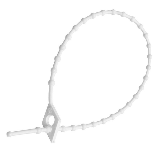 Стяжка кабельная многоразовая с шариковым замком STALMAX LS-WB 2,5х180 белая нейлон 6.6