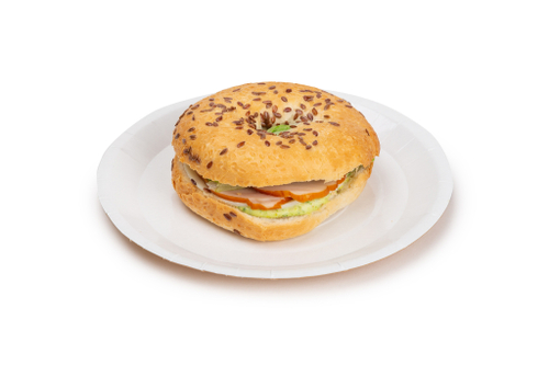 Упаковка бумажных тарелок OSQ PLATE 180 BIO SET с биоламинацией