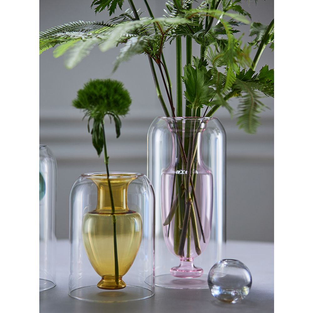 Ваза Muse, 16 см, янтарная